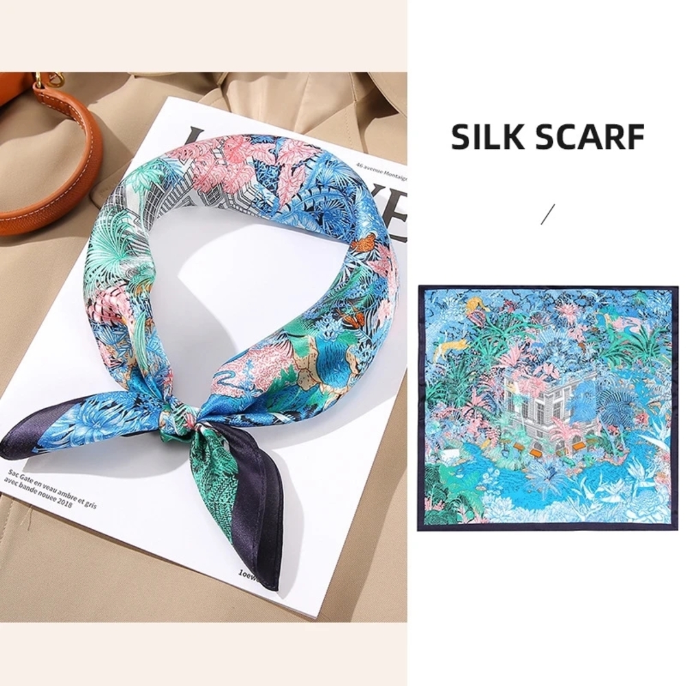 Elegant Multicolor Silk Scarf